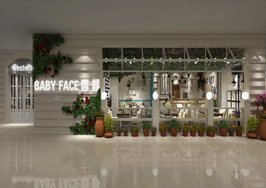 baby face西餐厅装修设计案例效果图